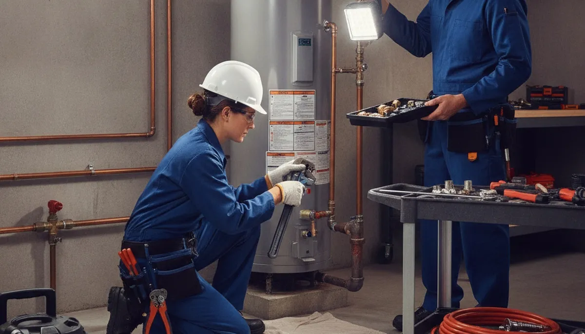 Seattle, WA plumber repairing a residential pipe leak for prompt plumbing service