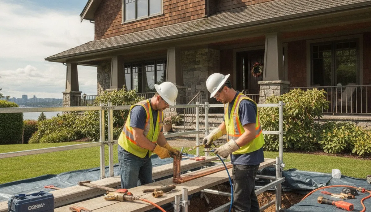 Seattle, WA plumbing repair technician fixing a residential pipe leak